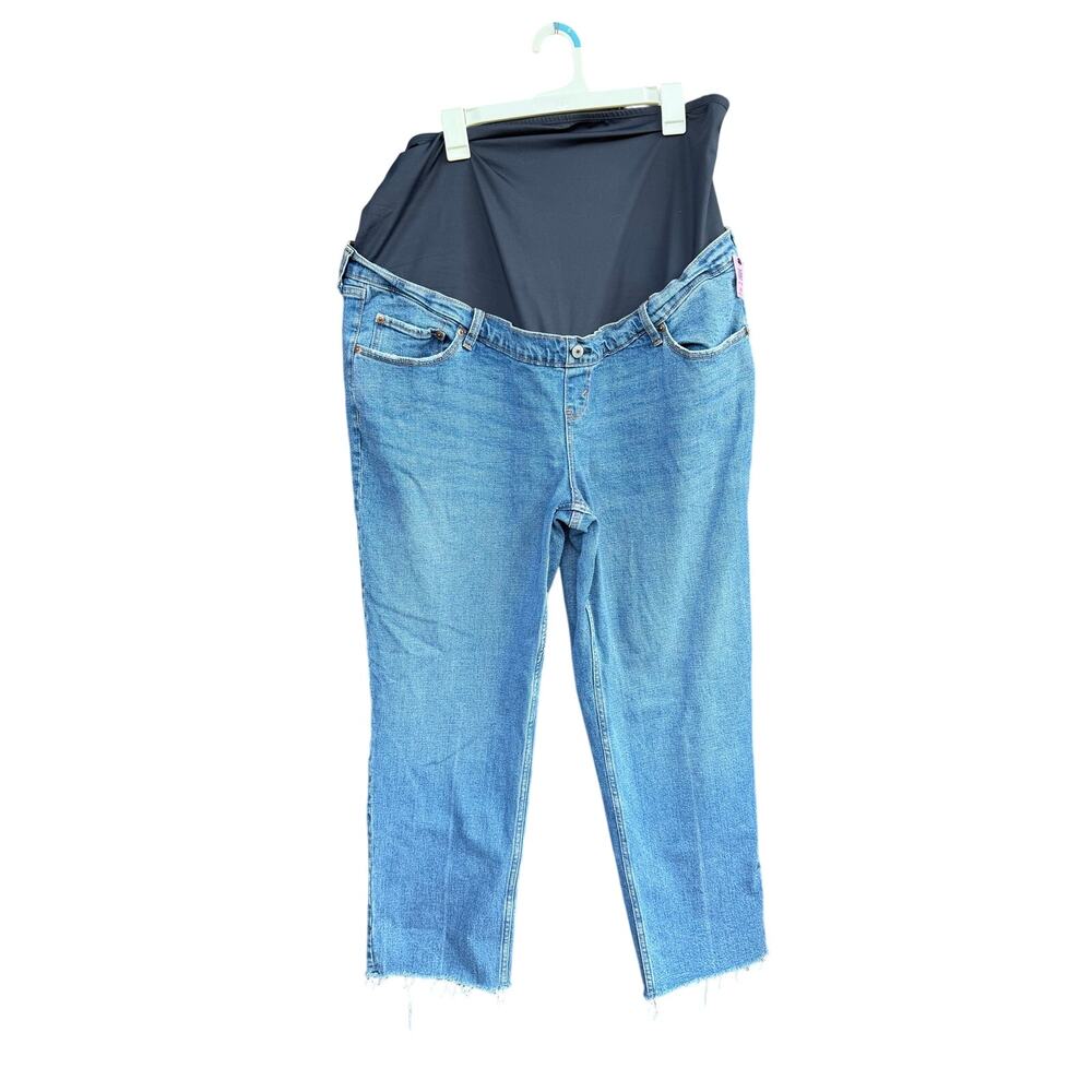 Abercrombie and Fitch Maternity 90s Straight Jean Medium Wash